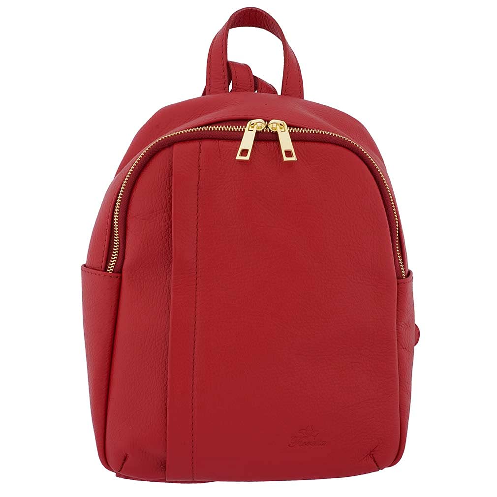 Authentic Italian Genuine Leather Women's Backpack Purse - Stylish Travel Bag for Women (Red) | Perfect for Work, College & Weekend Getaways