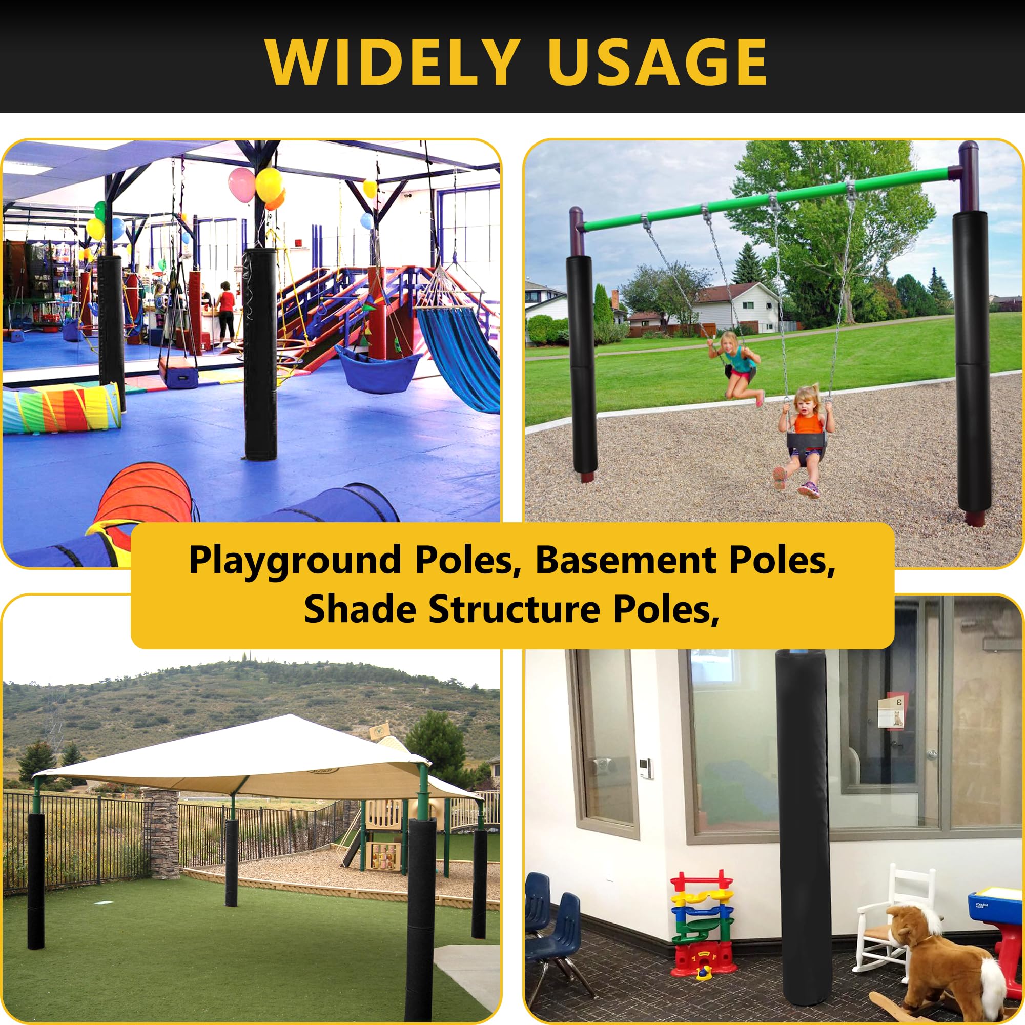 6 Feet Tall Round and Square Pole Pad - 2