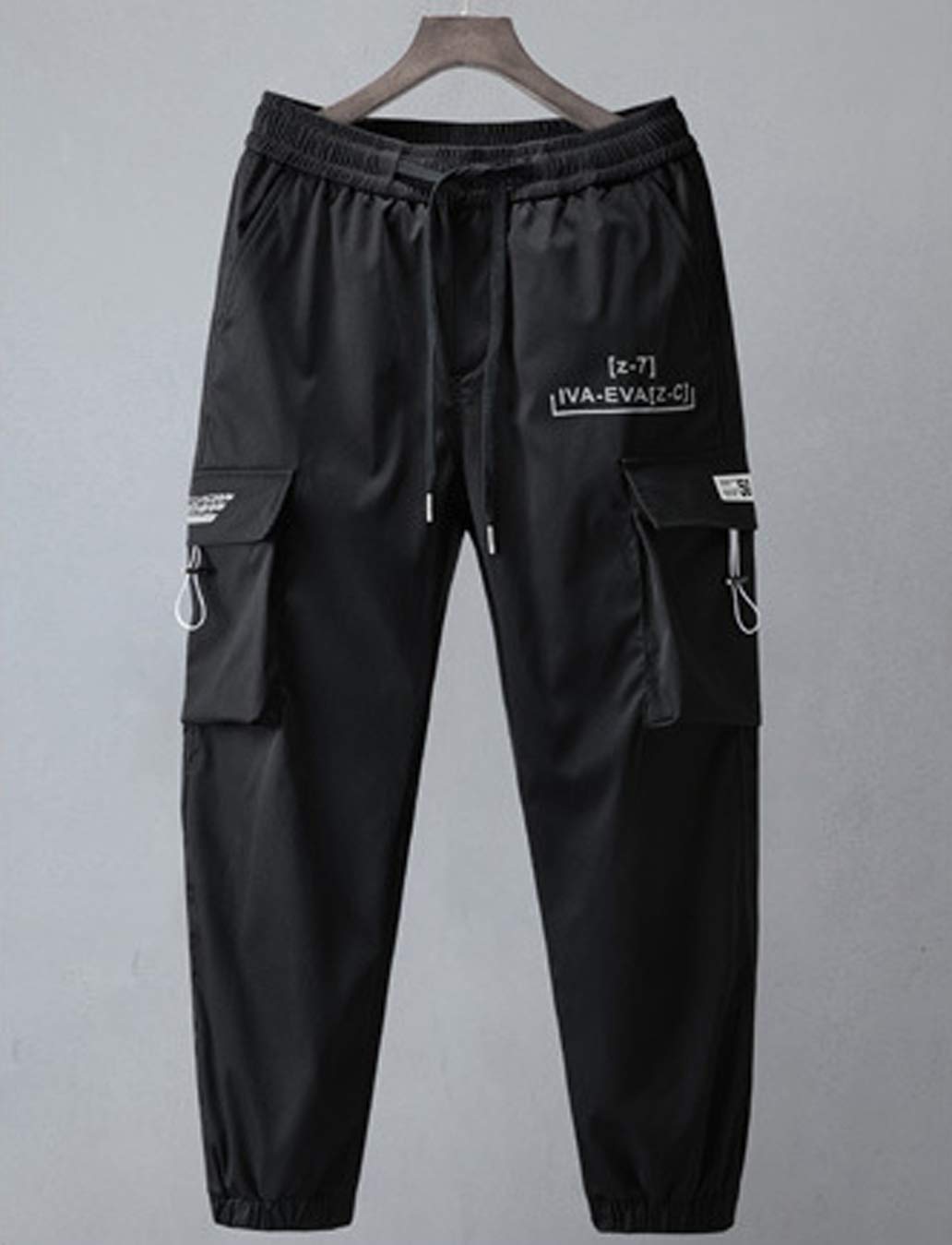 Astellarie Men's Techwear Jogger Pants - Hip Hop Streetwear Tactical Cargo Pants with Pockets | Punk Harem Style for Gym, Running & Urban Fashion