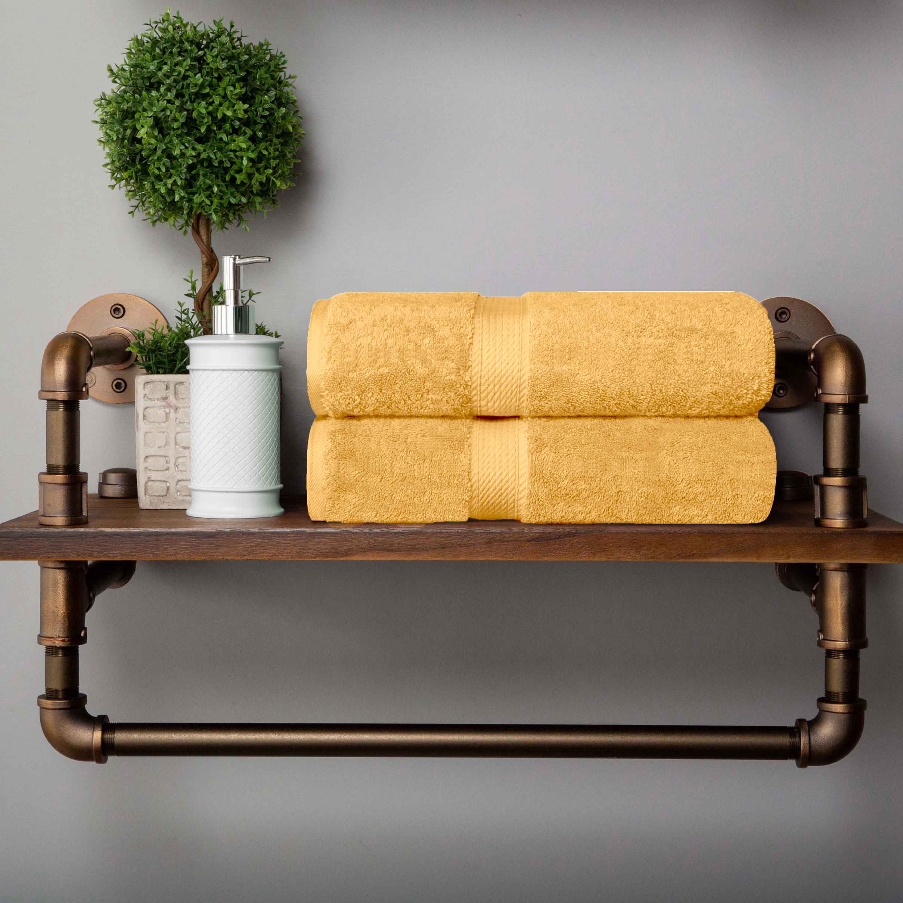 Premium Egyptian Cotton Bath Towel Set - Ultra Soft, Absorbent & Heavyweight 2-Piece Set for Spa, Bathroom & Luxury Home Use