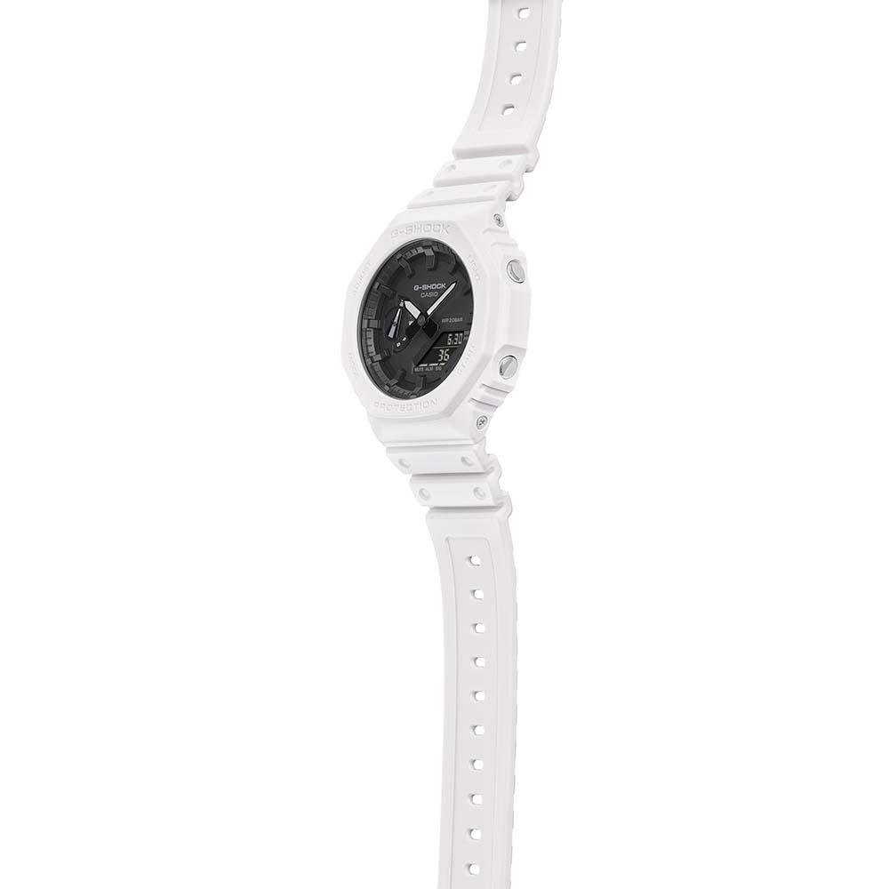 G Shock GA2100-7A Carbon Core Guard 'CasiOak' Analog Digital Watch - Rugged Sports & Outdoor Adventure Timepiece