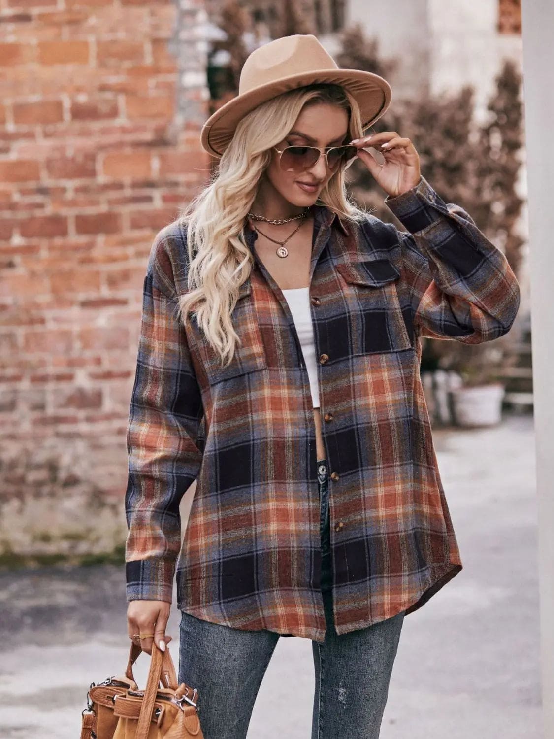 Stylish Plaid Dropped Shoulder Longline Shirt for Men & Women | Casual Oversized Flannel Shirt | Perfect for Fall Layering, Streetwear Outfits and Cozy Loungewear