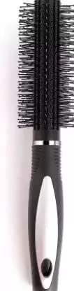 2-Pack Multicolor Plastic Paddle Detangler Hair Brush with Round Comb - Gentle Styling for Wet & Dry Hair - Perfect for Home, Travel & Salon Use