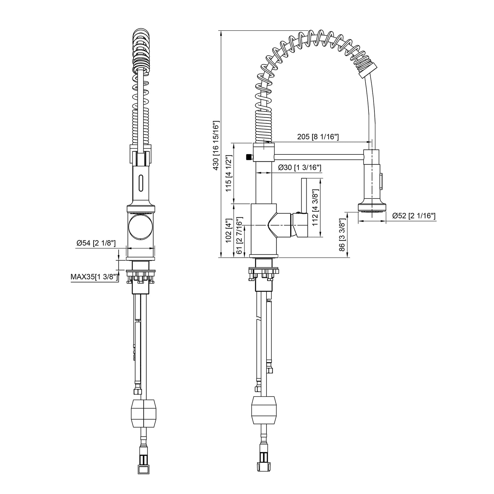 Brushed Nickel Pull Down Kitchen Faucet - High Arc Single Handle for Modern Homes