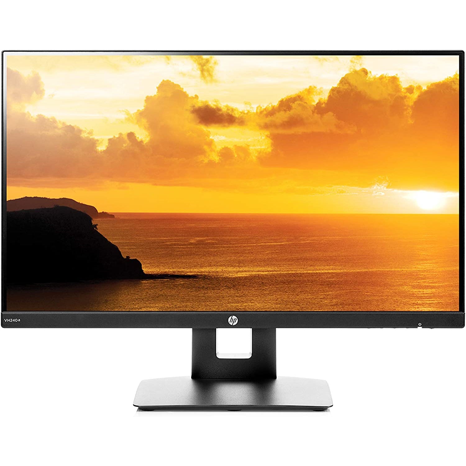 HP VH240a 23.8 Inch Full HD 1080p IPS LED Monitor with Built-in Speakers, VESA Mount, Adjustable Stand (Portrait/Landscape/Tilt), HDMI & VGA Ports - Ideal for Home Office, Gaming, and Professional Work (1KL30AA) Black