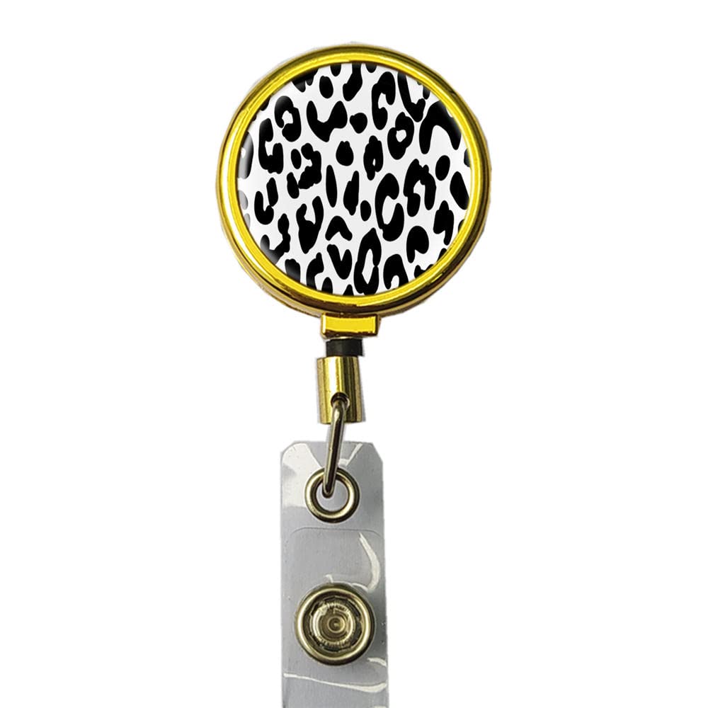 Personalized Gold ID Badge Holder with Lanyard & Clip for Office Security