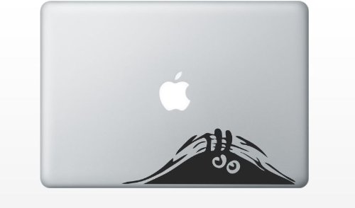 Funny Monster Hiding Peeking Decal Sticker for Apple MacBook Pro & Air 13/15/17 inch - Cute Laptop Skin for Work, School & Gaming