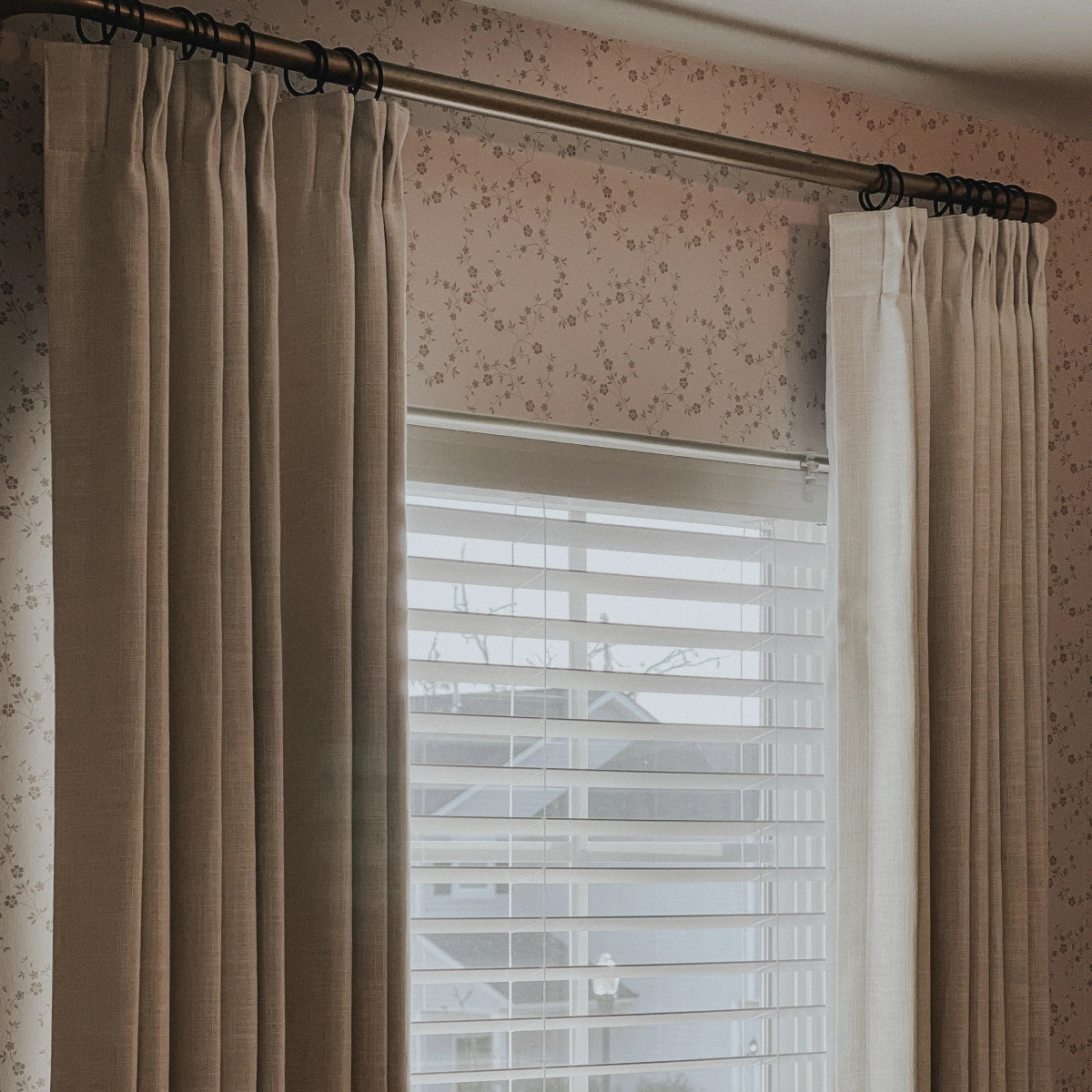 Pinch Pleated Blackout Curtains - 100% Linen Fabric for Modern Home Decor | Noise Reducing & Thermal Insulated Window Drapes for Bedroom & Living Room