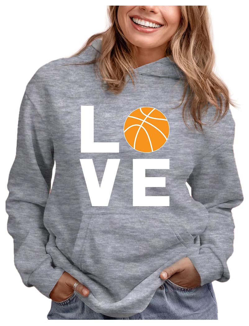Tstars Women's Basketball Hoodie - Cute & Comfortable Sweatshirt for Teen Girls, Coaches, Fans & Players - Perfect Gift for Basketball Lovers | Great for Games, Practice & Casual Wear