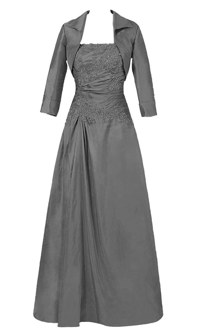 Elegant Plus Size Mother of The Bride Dresses with Jacket - Satin Long Formal Evening Gown for Wedding Party | Perfect for Wedding Ceremonies, Receptions & Special Occasions