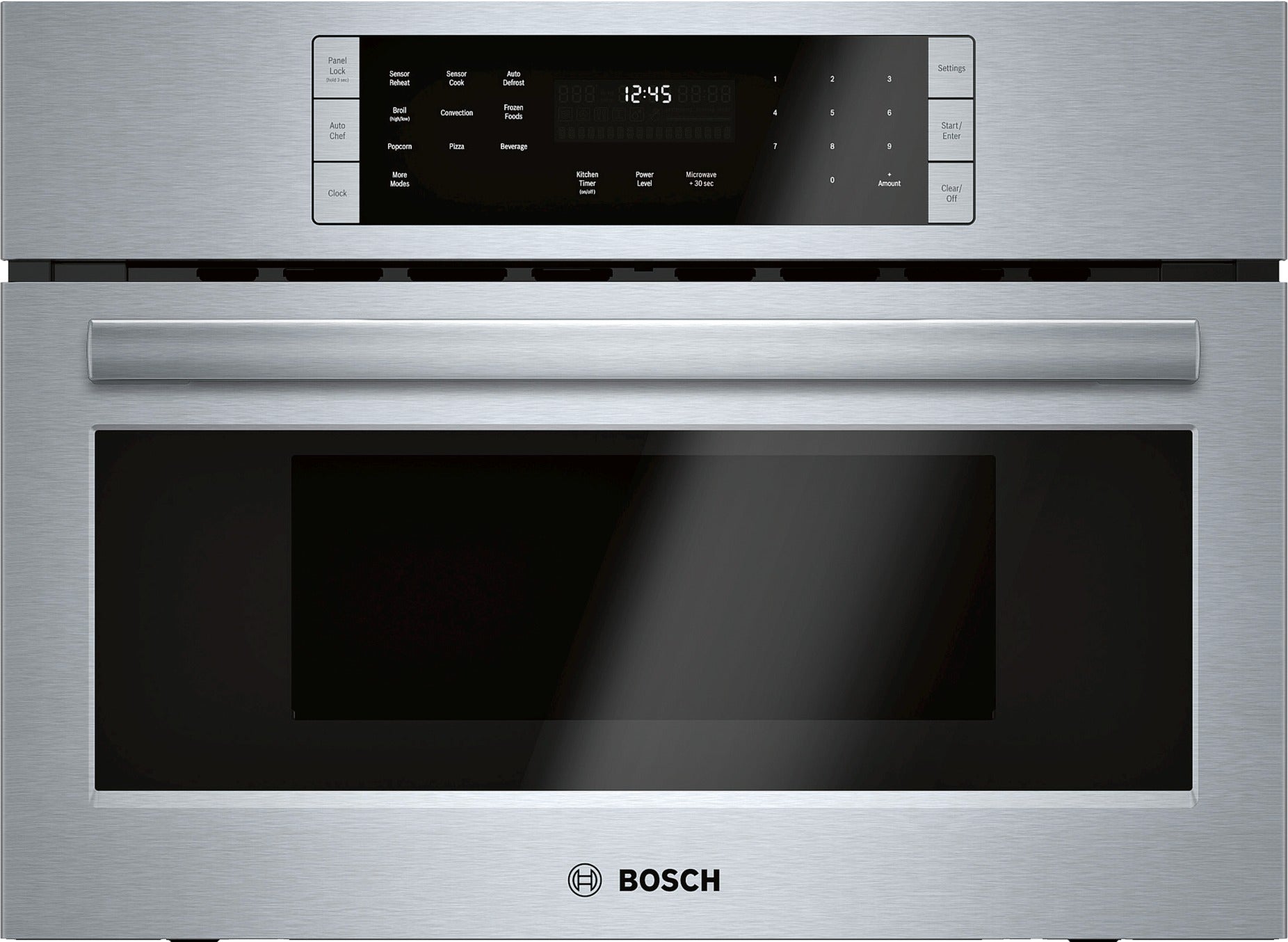 Bosch 800 Series 27 Inch Built-In Convection Microwave Oven - 1.6 Cu.Ft Stainless Steel (HMC87152UC) for Modern Kitchen & Fast Cooking