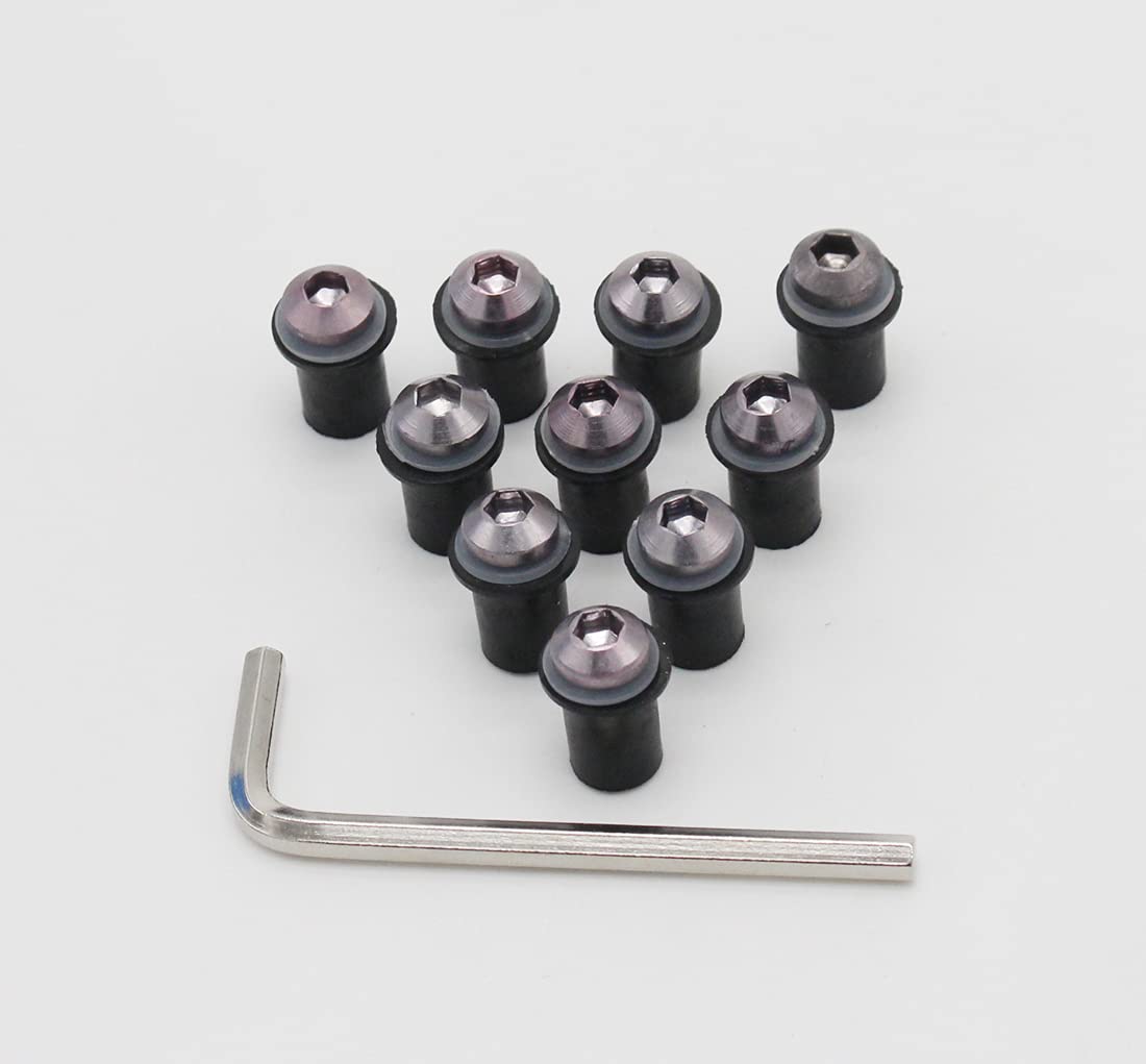 CBR 600 RR F5 03-04 Motorcycle Windshield Screw Nuts - Anodized Aluminum Gray for Secure Fastening