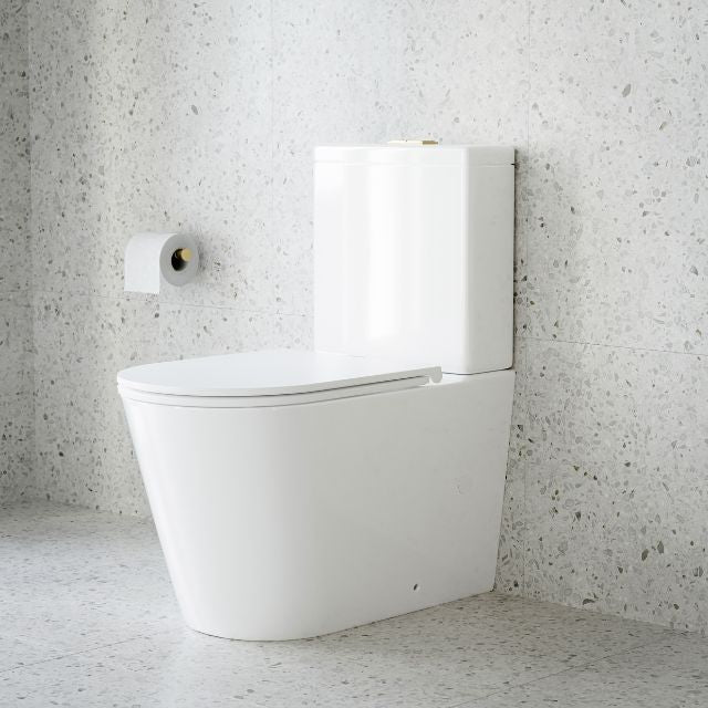 Elegant Universal Rimless Toilet Suite - Modern Water-Saving Bathroom Fixture for Home & Commercial Use