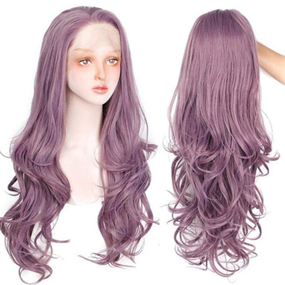 26 Inch European & American Women's Lace Front Wigs - Long Curly Big Wave Human Hair Wig Set for Cosplay, Daily Wear & Special Occasions