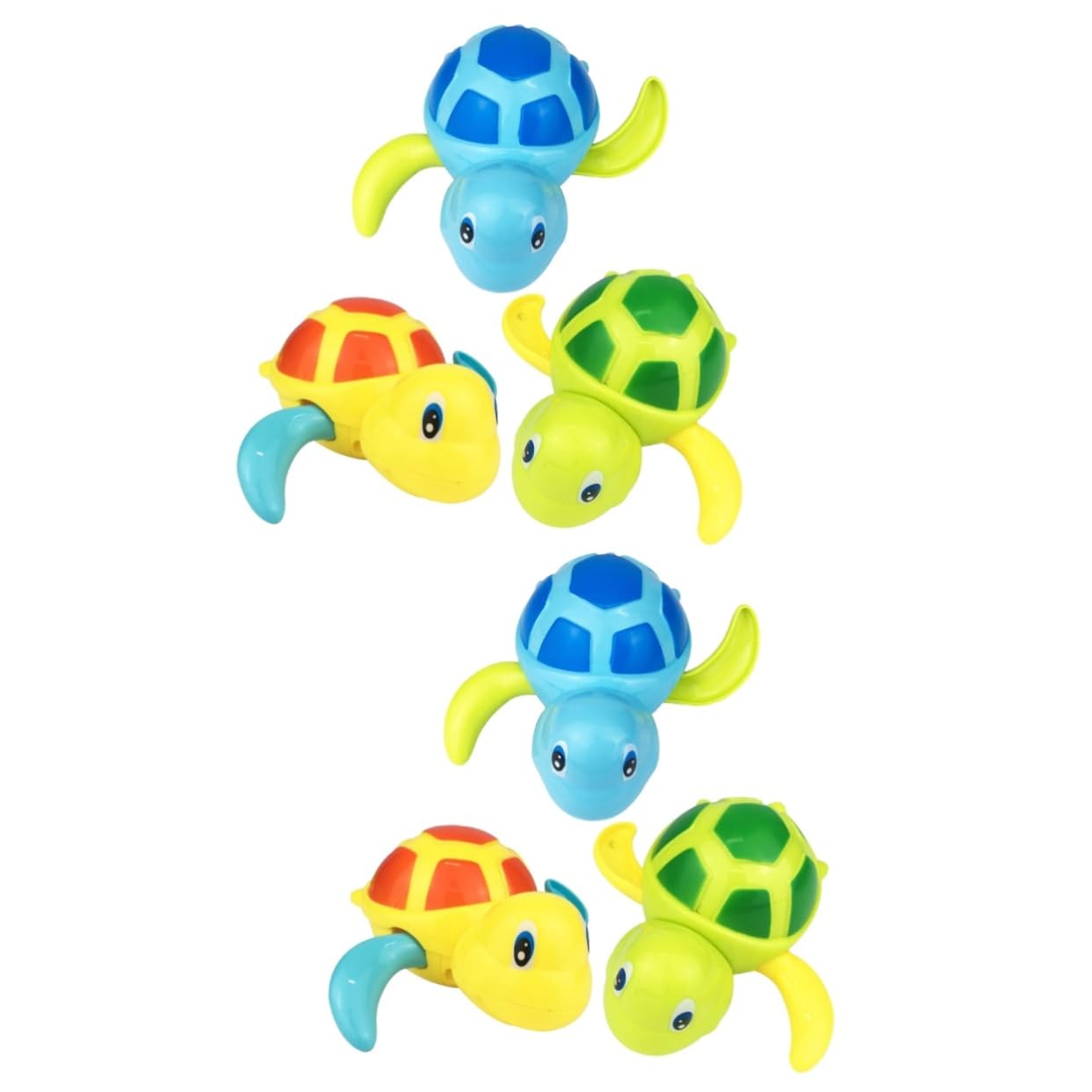HEMOTON 6-Piece Wind-Up Bath Toys Set - Fun Clockwork Swimming Animals for Toddlers & Kids (Bathtub, Pool, Beach Play)