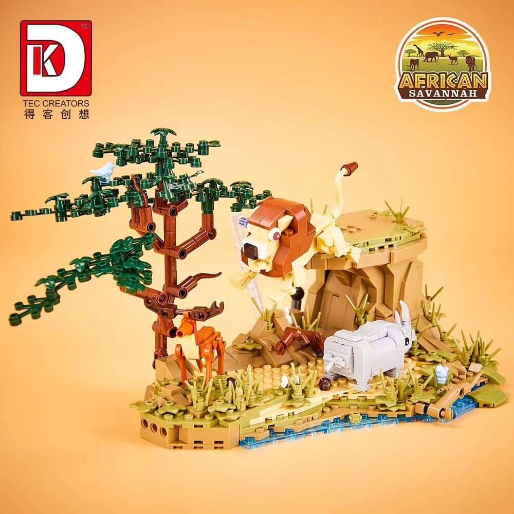 DK 6025 Savanna Lion Plush Toy - Realistic Stuffed Animal for Kids & Collectors, Perfect for Nursery Decor, Birthday Gifts & Safari Themed Parties