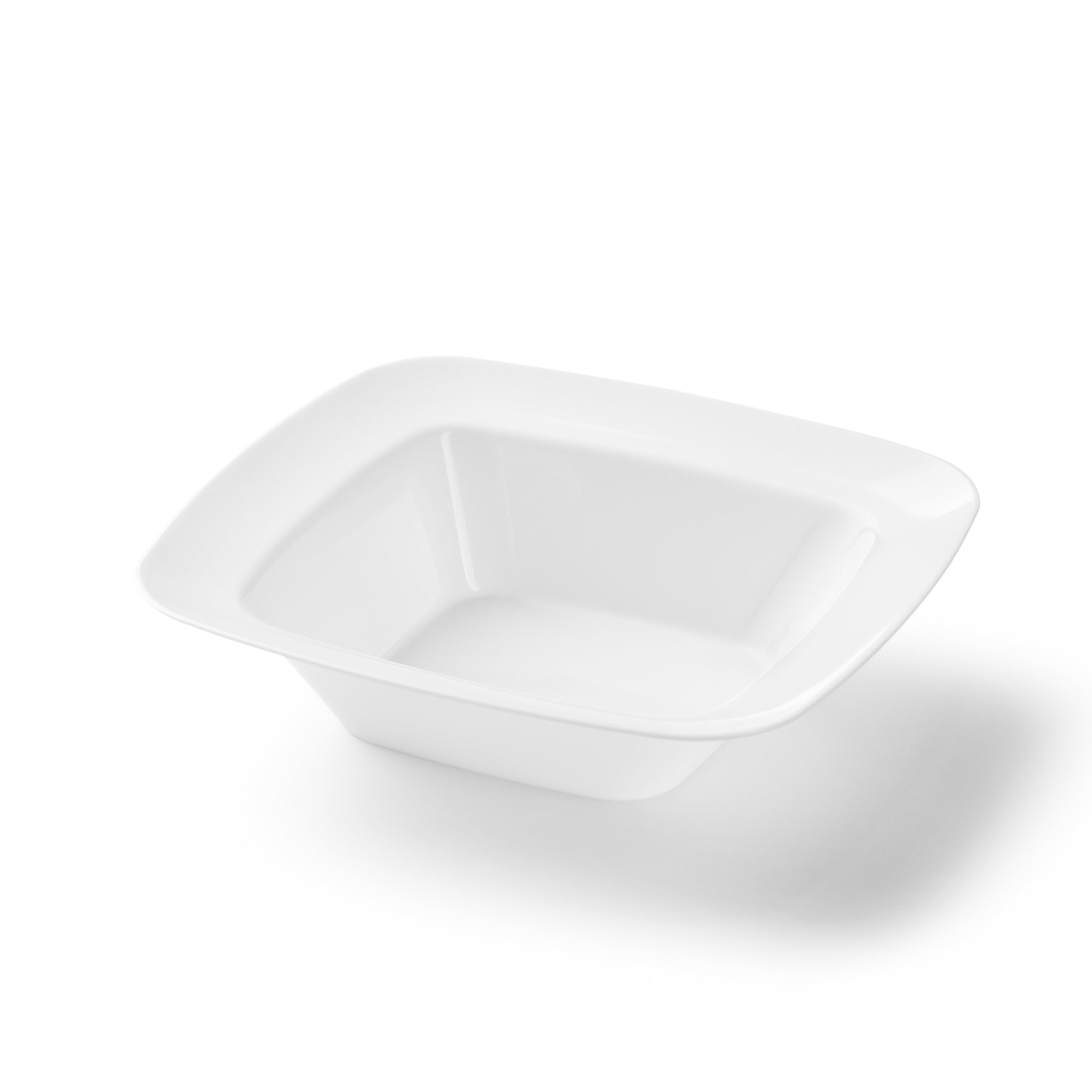 5 oz. Square Plastic Dessert Bowls - 10 Pack Contour Design for Ice Cream, Pudding & Party Snacks - Durable & Reusable Serving Dishes for Home, Restaurants & Catering Events