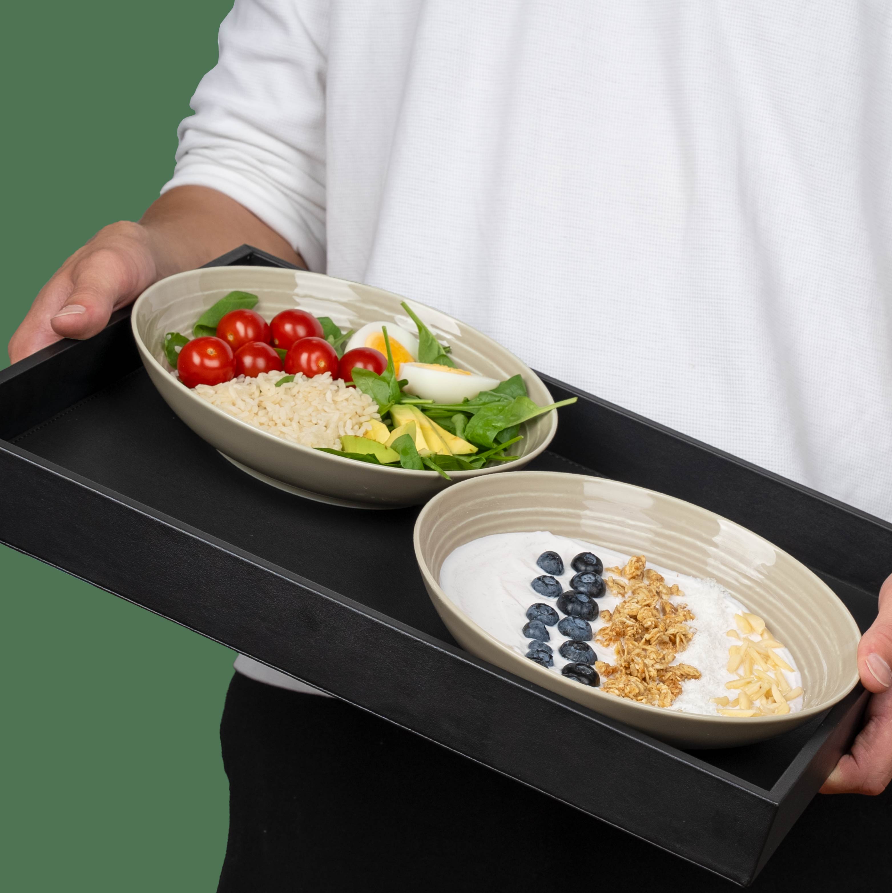 Premium Magnetic Porcelain Food Bowls - Ivory White 8.3 Inch Set of 4 | Durable Pet Bowls for Dogs & Cats | Perfect for Home, Kitchen & Restaurant Use