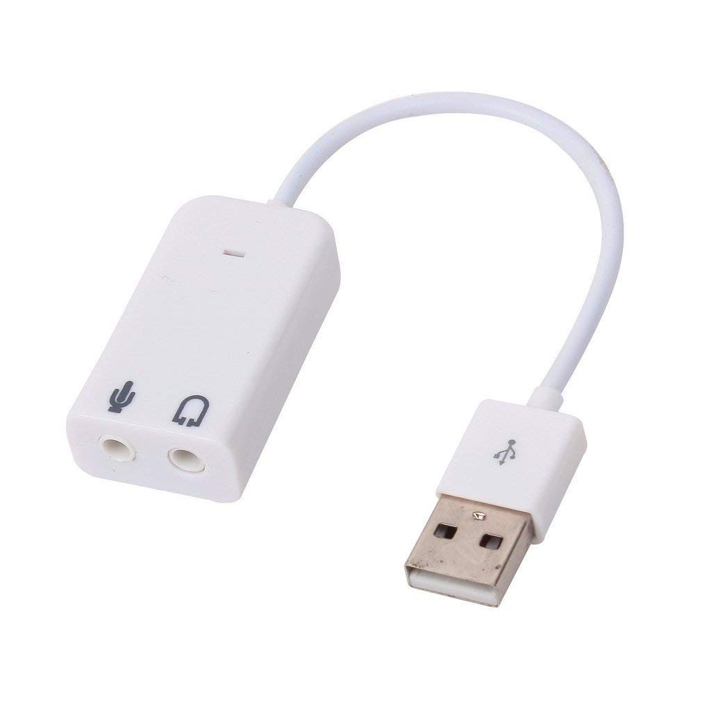 Wefly 7.1 Channel USB External Sound Card with 3.5mm Headphone & Mic Jack - 5Hv2 Audio Adapter for Windows/Server 2003 | Perfect for Gaming, Streaming & Conference Calls