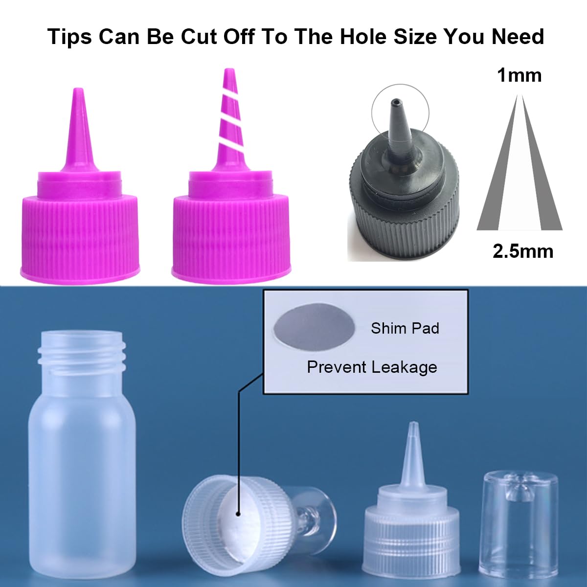 6-Pack 2oz Squeeze Bottles for Cake Decorating, Icing, Condiments & More – Perfect for Baking, Pancake Syrup, Salad Dressing & Cookie Decorating Supplies