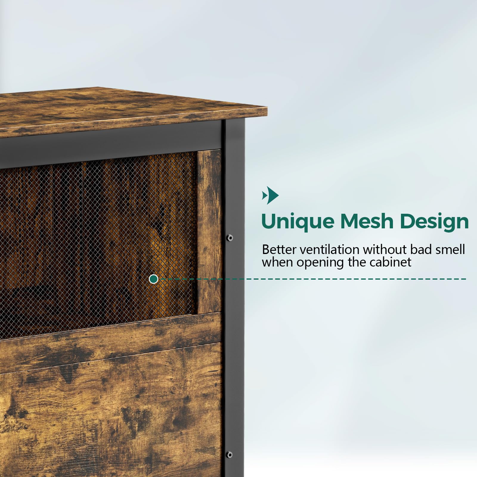 Tatub 40-50 Gallon Fish Tank Stand with Storage Cabinet - Heavy Duty Metal Aquarium Stand Holds 1000LBS - Perfect for Reptile Tanks, Turtle Terrariums & Dual Aquarium Setup - Ideal for Living Room, Office or Pet Store Display