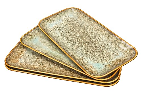 Rectangle Brown Reactive glaze