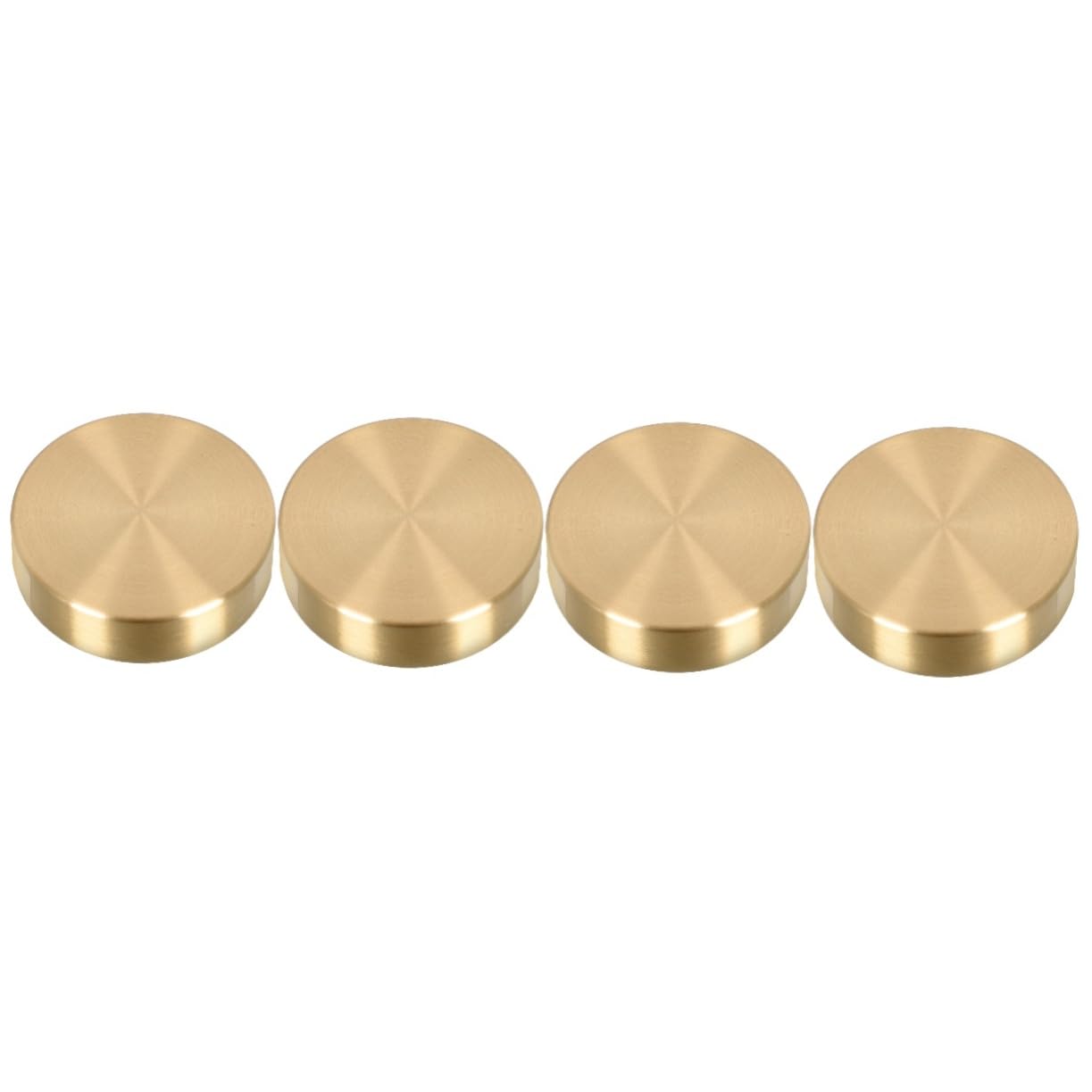 KITANDOVE 4-Piece Brass Round Paperweight Set - Elegant Tabletop Decor for Home, Office Chess, and Document Organization | Perfect for Bookshelves, Desks, and Gift Giving