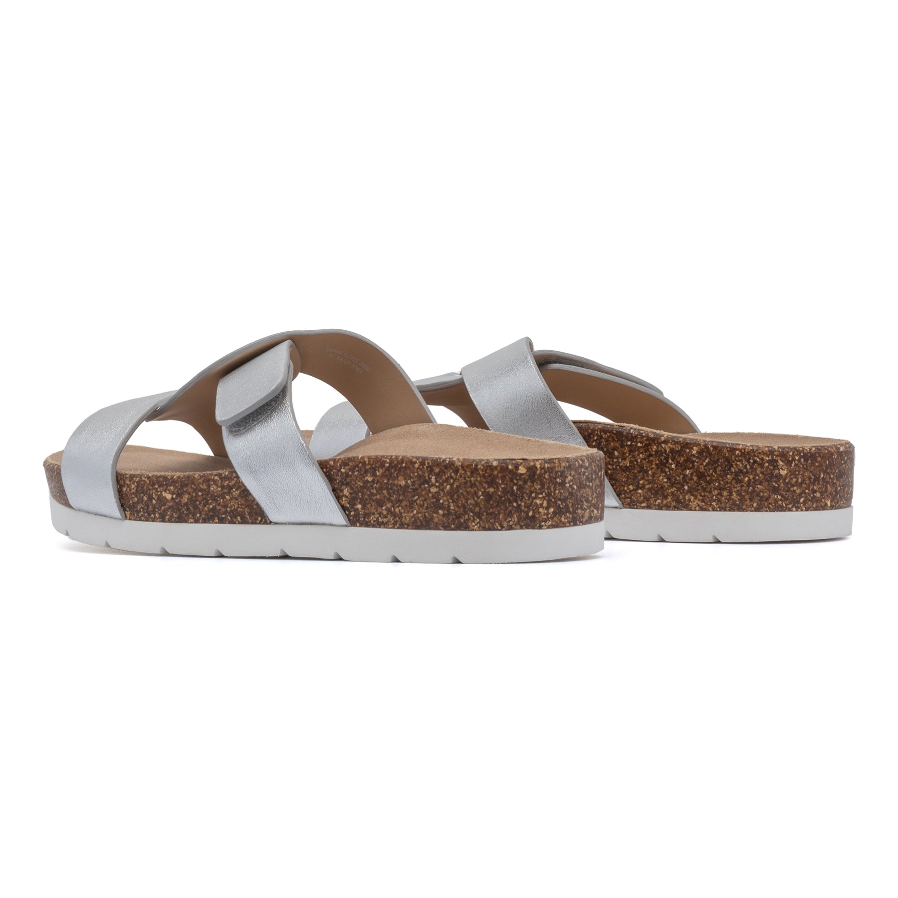 Abeo Lanai Slide Sandals for Women - Comfortable Silver Flip Flops with Arch Support | Perfect for Beach, Pool, Vacation & Summer Outfits