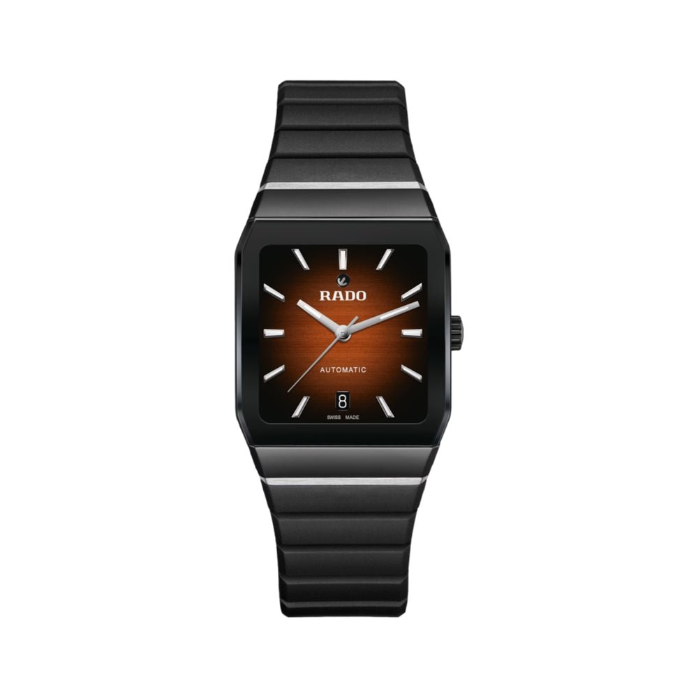 Anatom Automatic 32.5mm Men's Watch - Cognac Dial with Rubber & Ceramic Strap - Luxury Dress Watch for Business & Formal Occasions