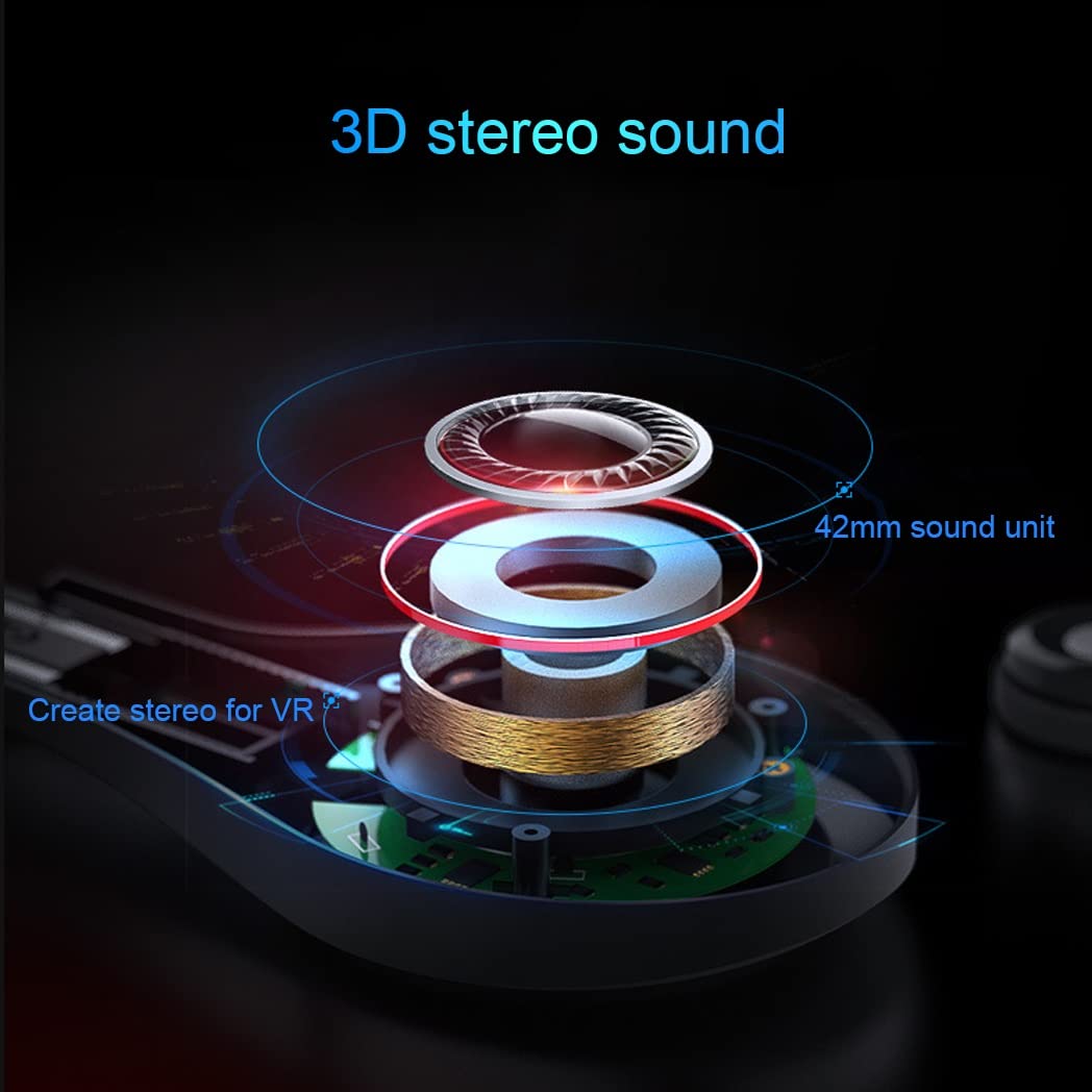 Lunette 3D VR Headset, Virtual Reality Goggles with Bluetooth Controller for iPhone 13 Pro Max/13 Pro/13/12/11, Samsung Galaxy S21, Huawei, Xiaomi - Immersive Gaming & Movie Watching Experience (Color: E, Size: iOS)