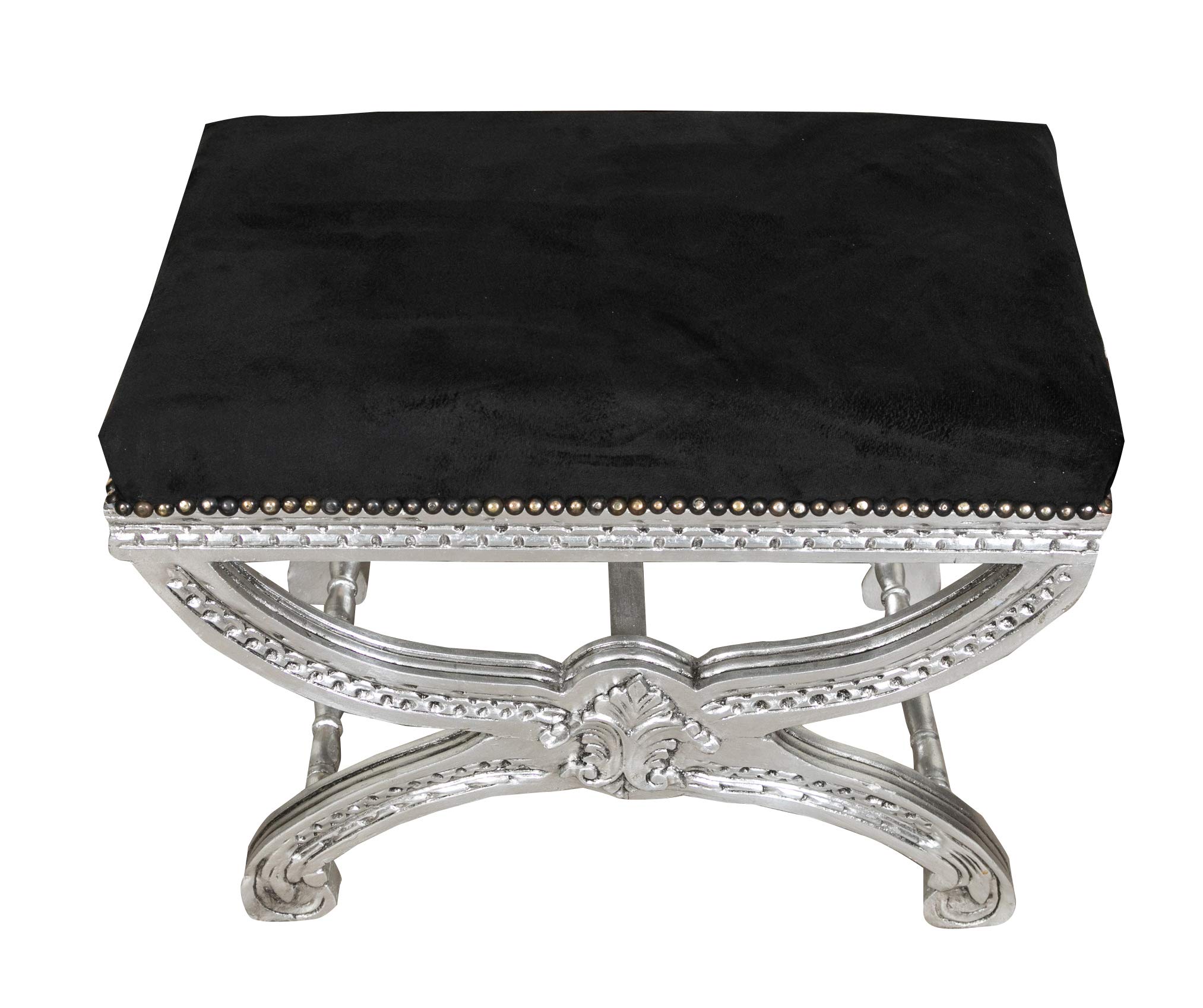 French Style Louis XVI Solid Beech Wood Bench - 46x70x53cm - Elegant Dining Room & Entryway Seating for Home Decor