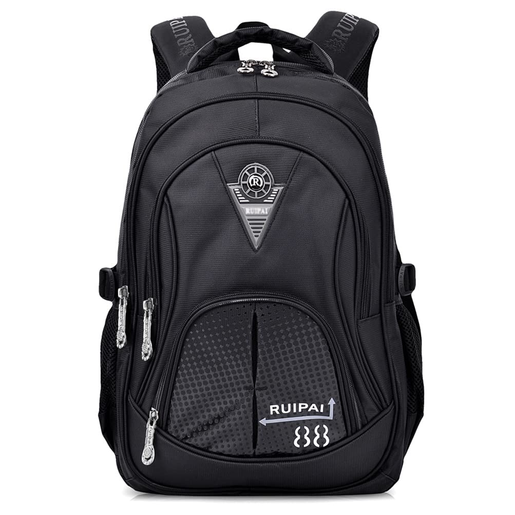 Atarni School Backpack for Boys - Durable Bookbag for Kids, Teens & Students - Elementary, Middle School & Kindergarten Supplies (Black) - Perfect for Daily School Use, Travel & Outdoor Activities