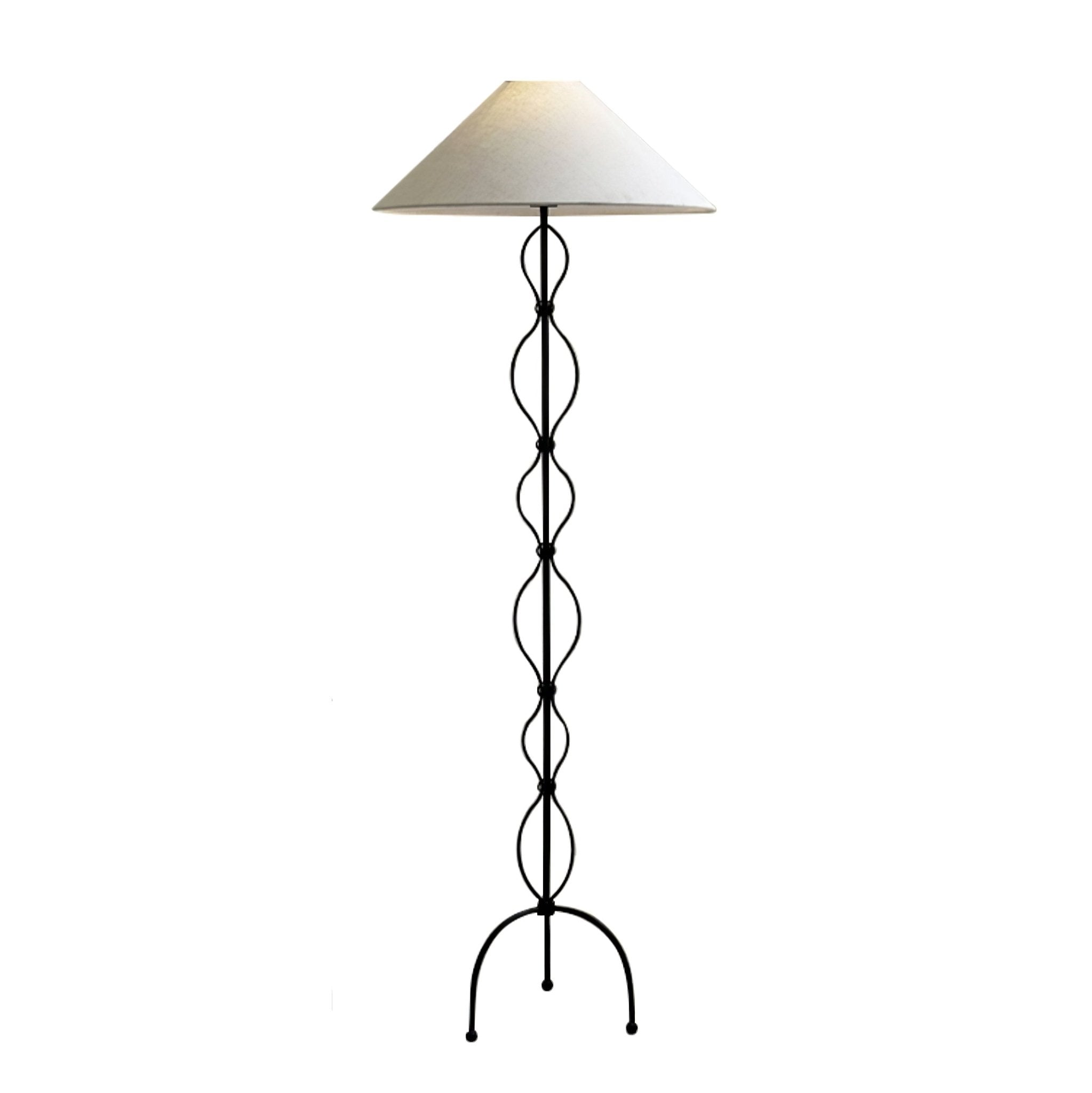 Modern Minimalist Iron Twist Floor Lamp - Adjustable Height Standing Light for Living Room, Bedroom & Office - Warm White LED Lighting for Cozy Ambience