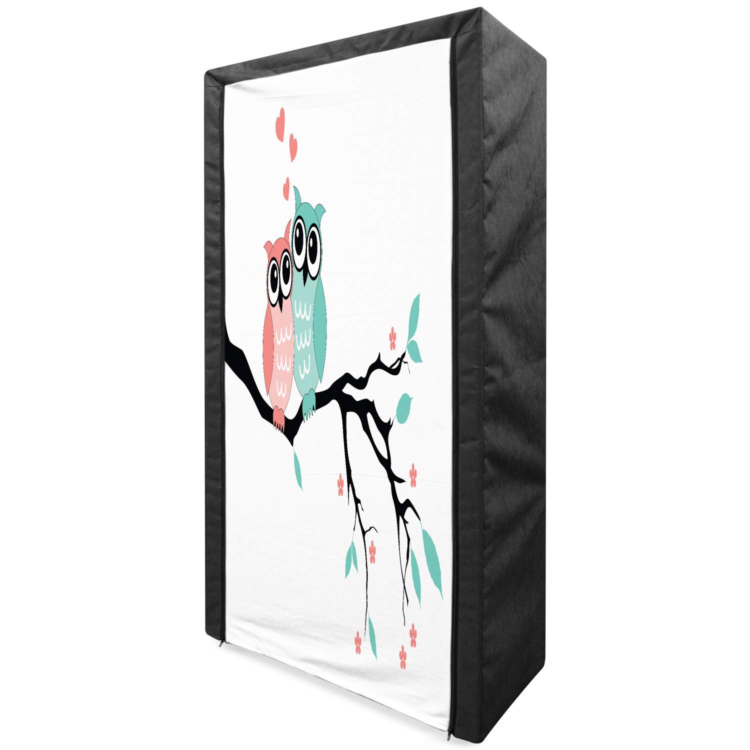 Ambesonne Portable Fabric Wardrobe with Shelves - 33.5