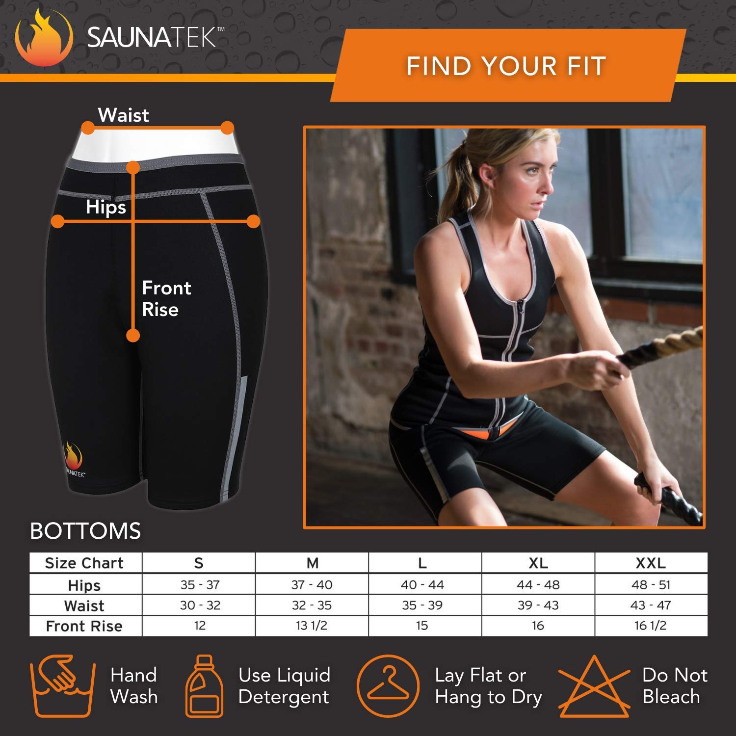 Women's Neoprene Sauna Sweat Suit Shorts for Weight Loss, Exercise & Heat Training - Workout, Yoga & Detox at Home or Gym