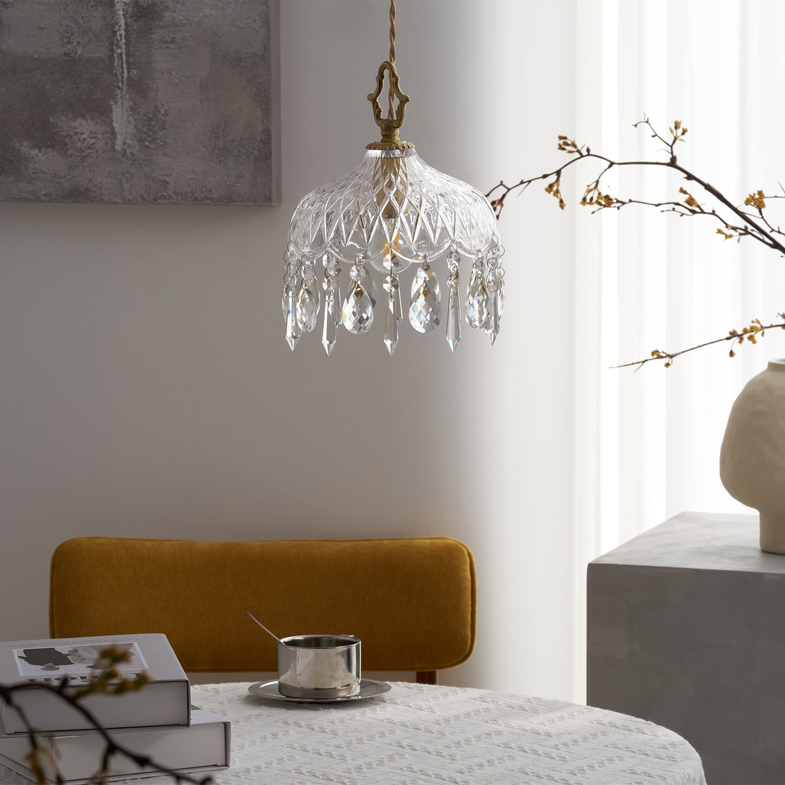 Modern Scandinavian Bowl Shade Pendant Lamp - Stylish Hanging Light Fixture for Dining Room, Kitchen Island, or Bedroom Decor