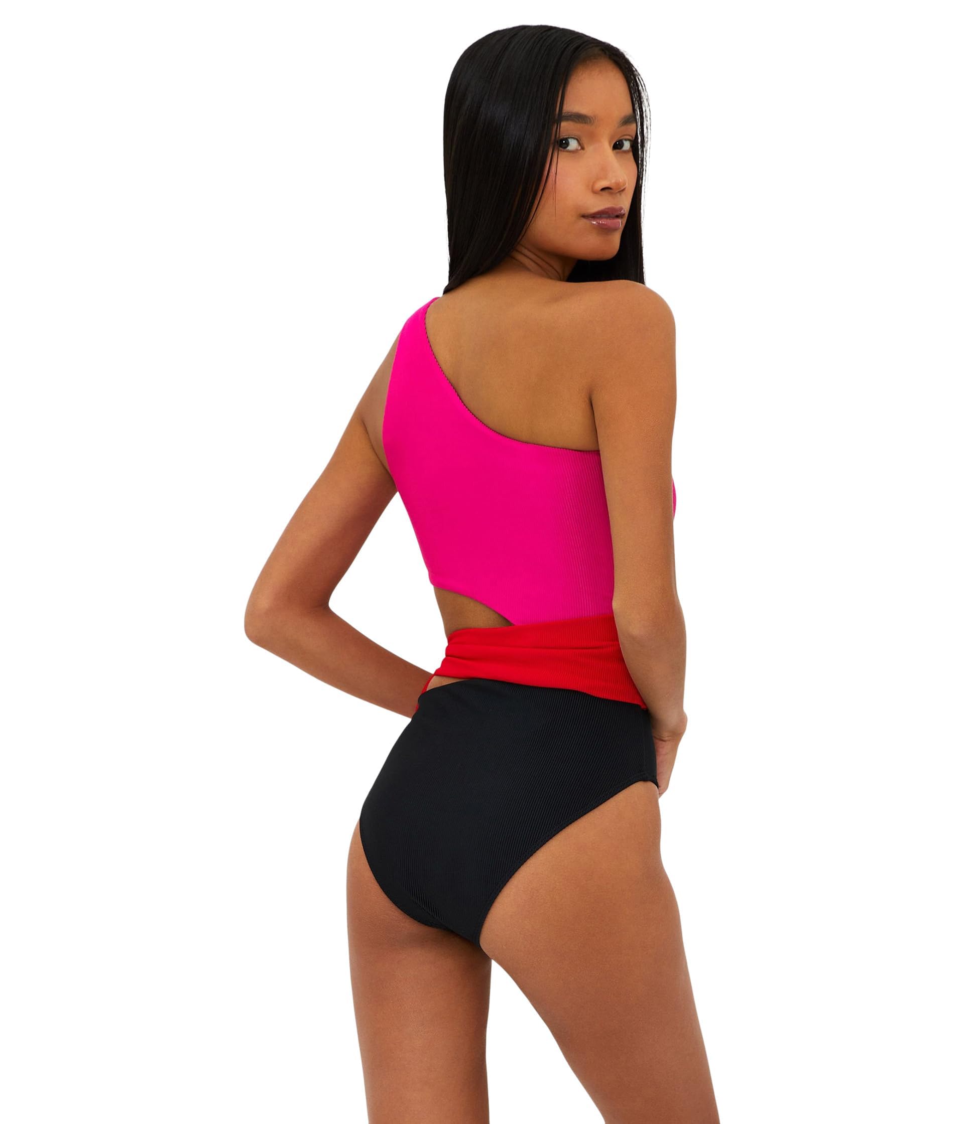 Beach Riot Carlie One-Piece Swimsuit - Women's High Waisted Bathing Suit with Tummy Control & Adjustable Straps | Perfect for Beach Vacations, Pool Parties & Summer Getaways