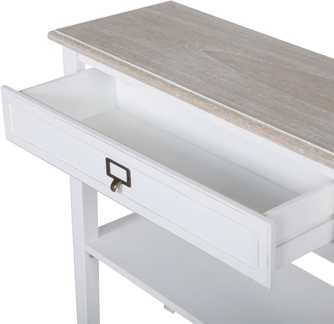 Kinsuite Narrow Console Table - Modern Entryway Hallway Table with Storage, White | Accent Sofa Table for Living Room, Bedroom & Small Spaces | Perfect for Home Décor, Apartment Entry & Compact Areas