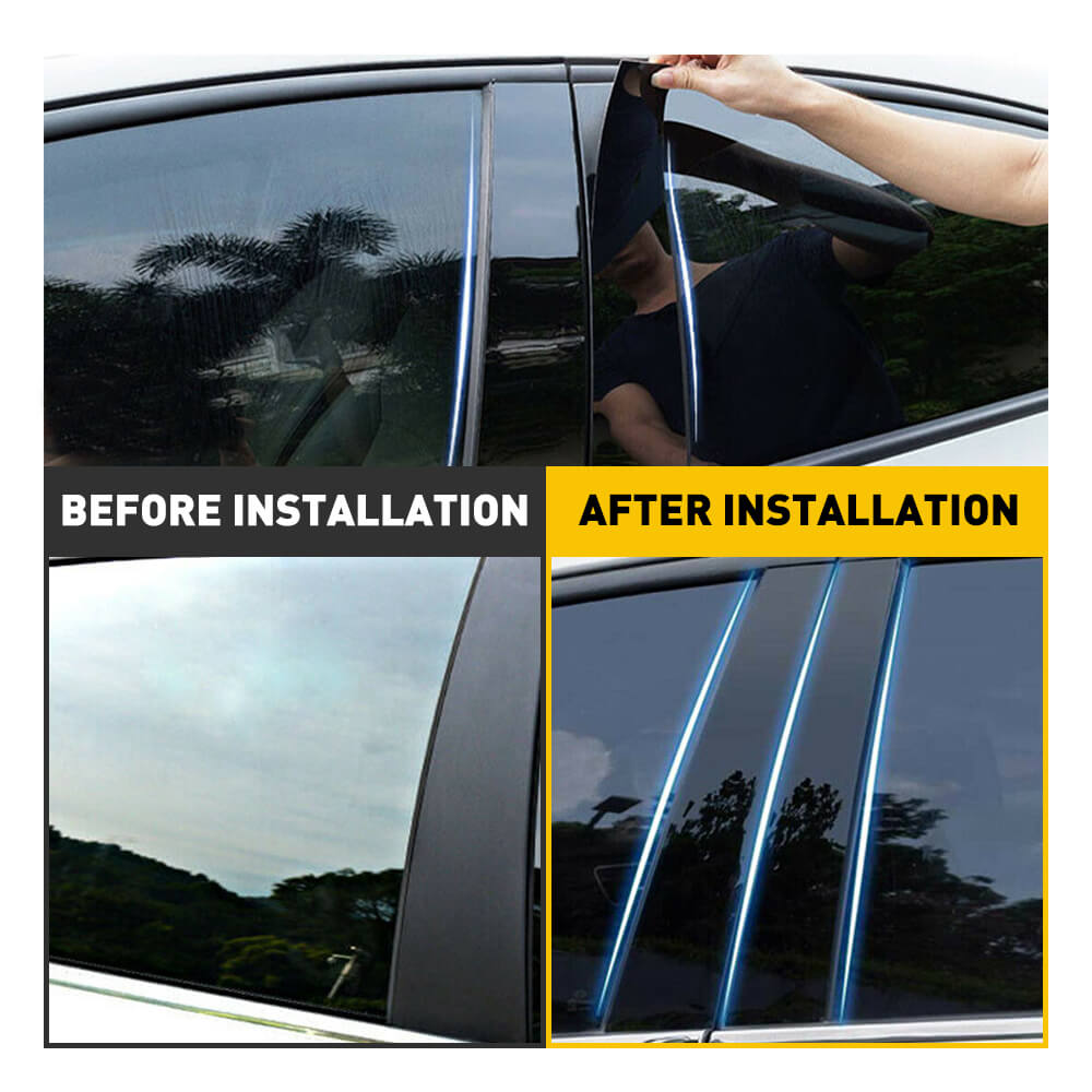 2007-2011 Honda CRV Door Window B Pillar Post Trim Set (6-Piece) - Interior Car Accessories for Enhanced Style & Protection | Perfect for Auto Detailing & Vehicle Customization