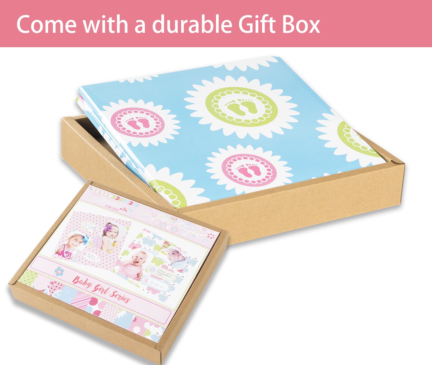 Funny Party Scrapbook Album Kit - All-in-One DIY Memory Book with Footprint Design for Birthdays, Baby Showers & Family Events