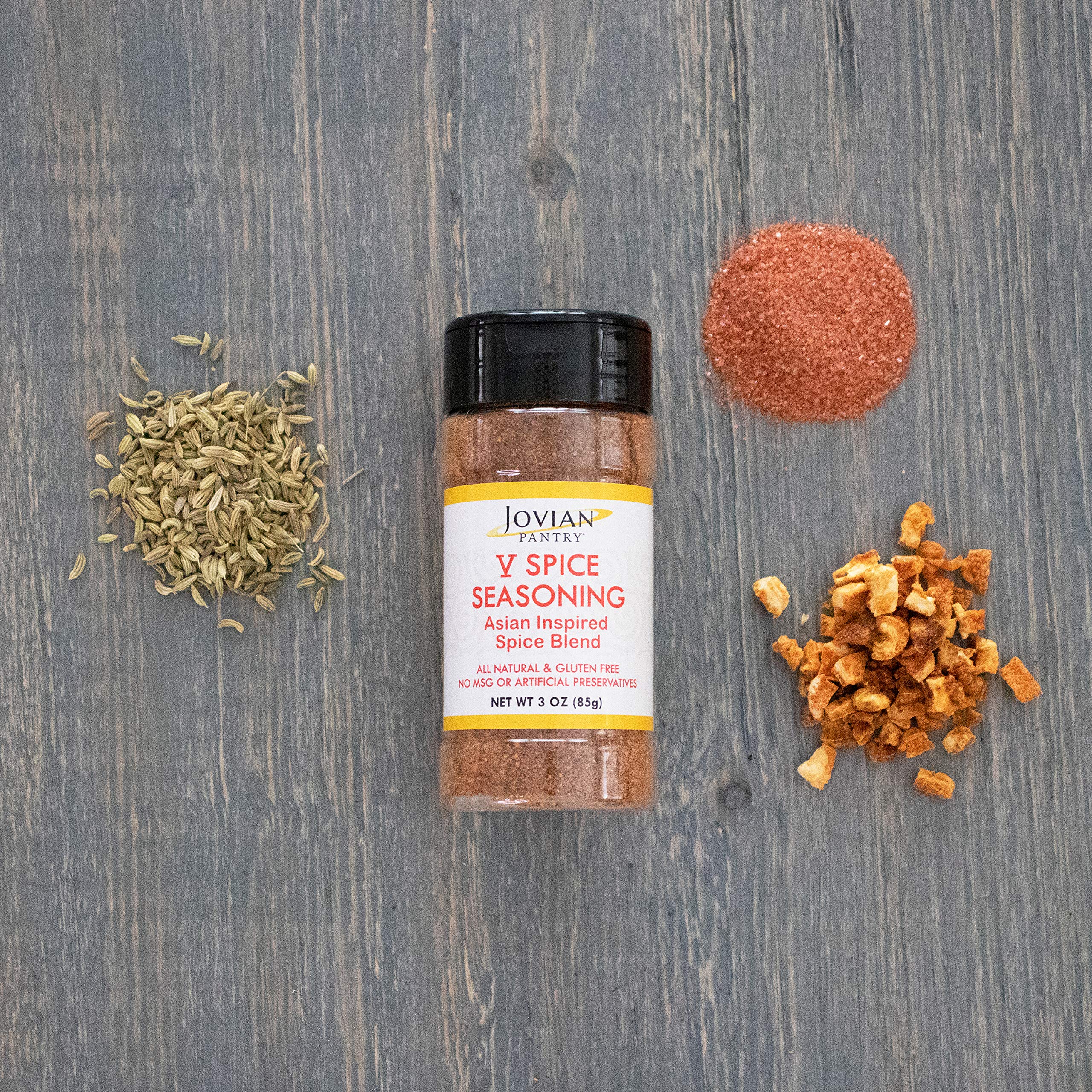 Jovian Pantry V Spice Seasoning - Authentic Asian Spice Blend | All Natural, Gluten Free, No Fillers or Binders | Perfect for Stir-Fry, Marinades & Seasoning Meats