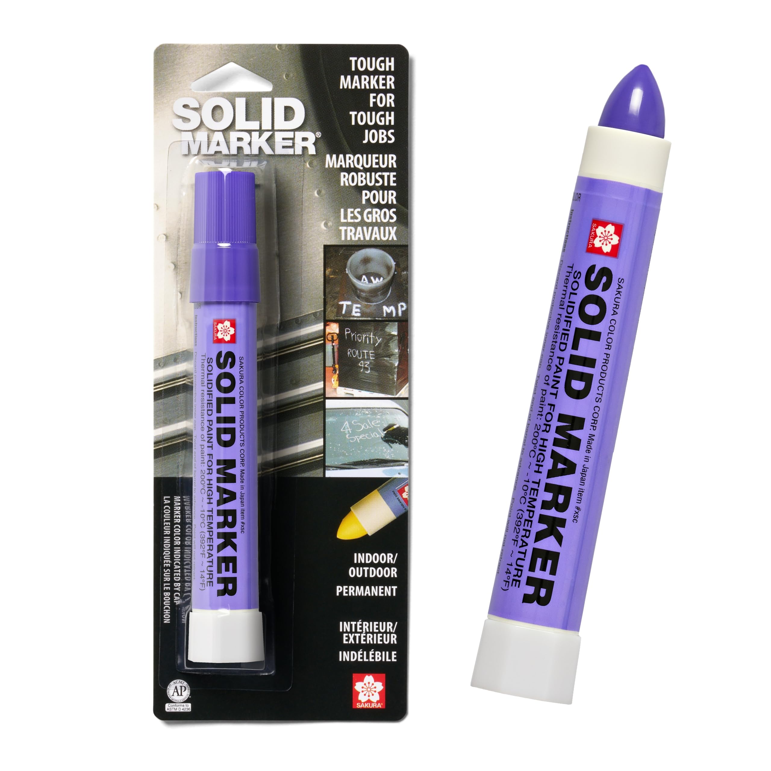 Sakura Solid Paint Markers - Permanent Waterproof Paint Pens for Window, Wood, Glass, Metal & Rock - Vibrant Purple Paint Marker - 1 Pack - Ideal for DIY Crafts, Sign Making & Home Decor Projects