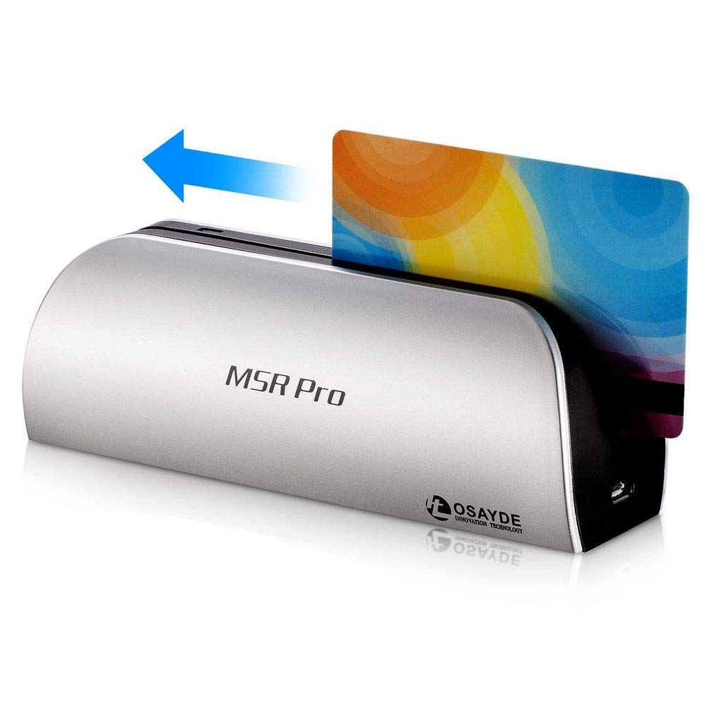 OSAYDE PRO USB Magnetic Credit Card Reader Writer Encoder Kit with 10 Blank Cards - Secure Payment Processing for Small Business & Retail Stores