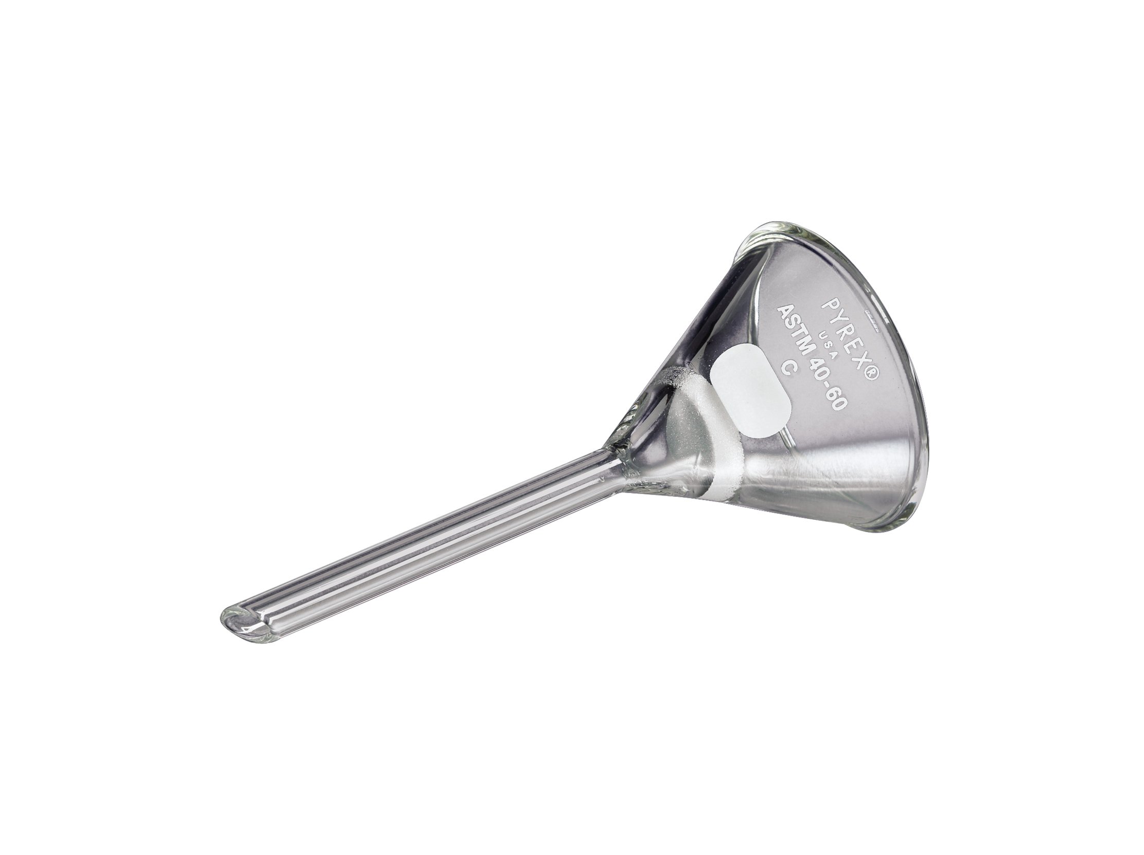 Corning Pyrex Borosilicate Glass Hirsch Funnel with Fine Porosity Fritted Disc - 30mm Diameter - Lab Filtration Equipment for Chemistry Experiments & Scientific Research