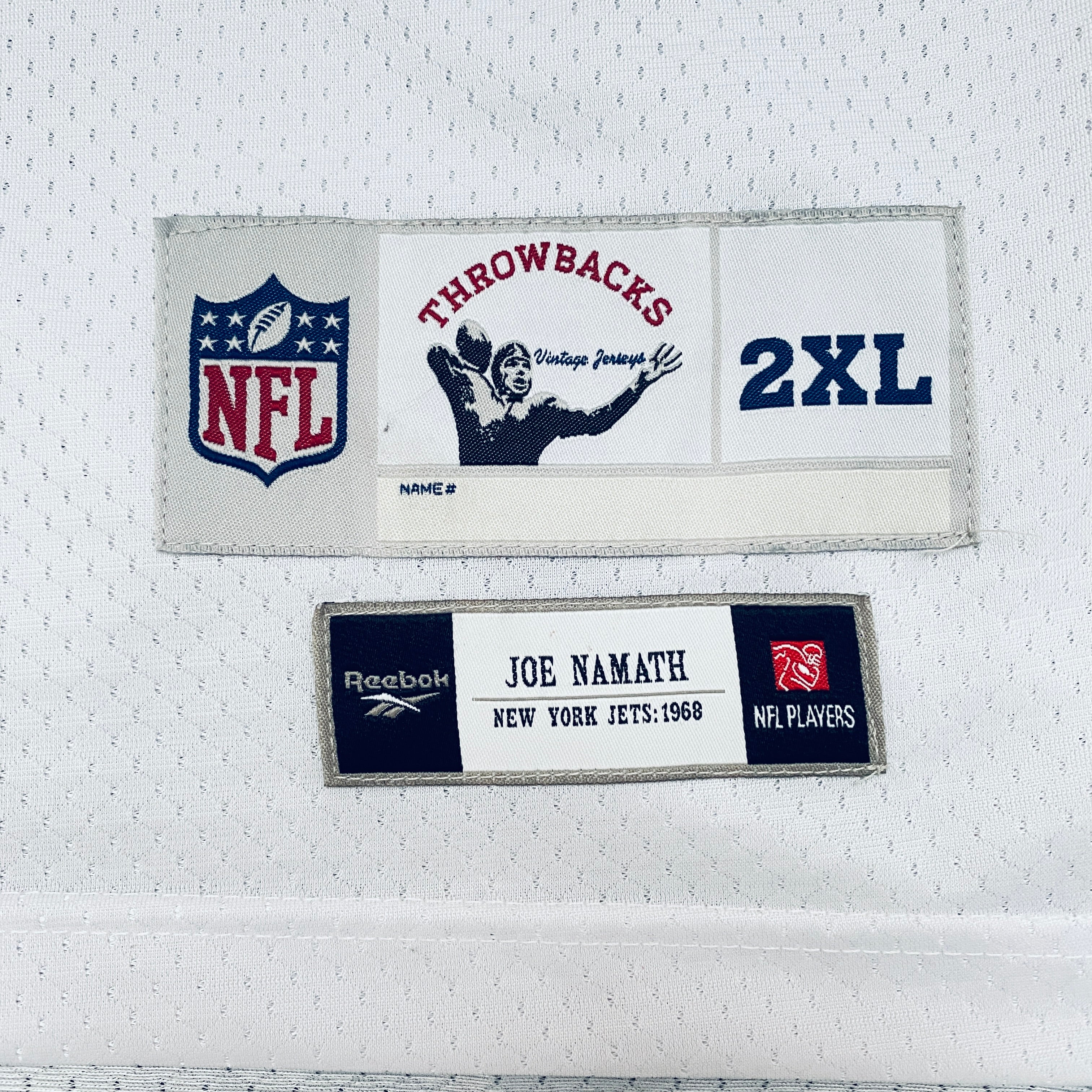 Authentic Joe Namath 1968 New York Jets Throwback Jersey - Stitched NFL Football Jersey for Men (XXL) - Perfect for Game Day, Tailgating & Fan Events