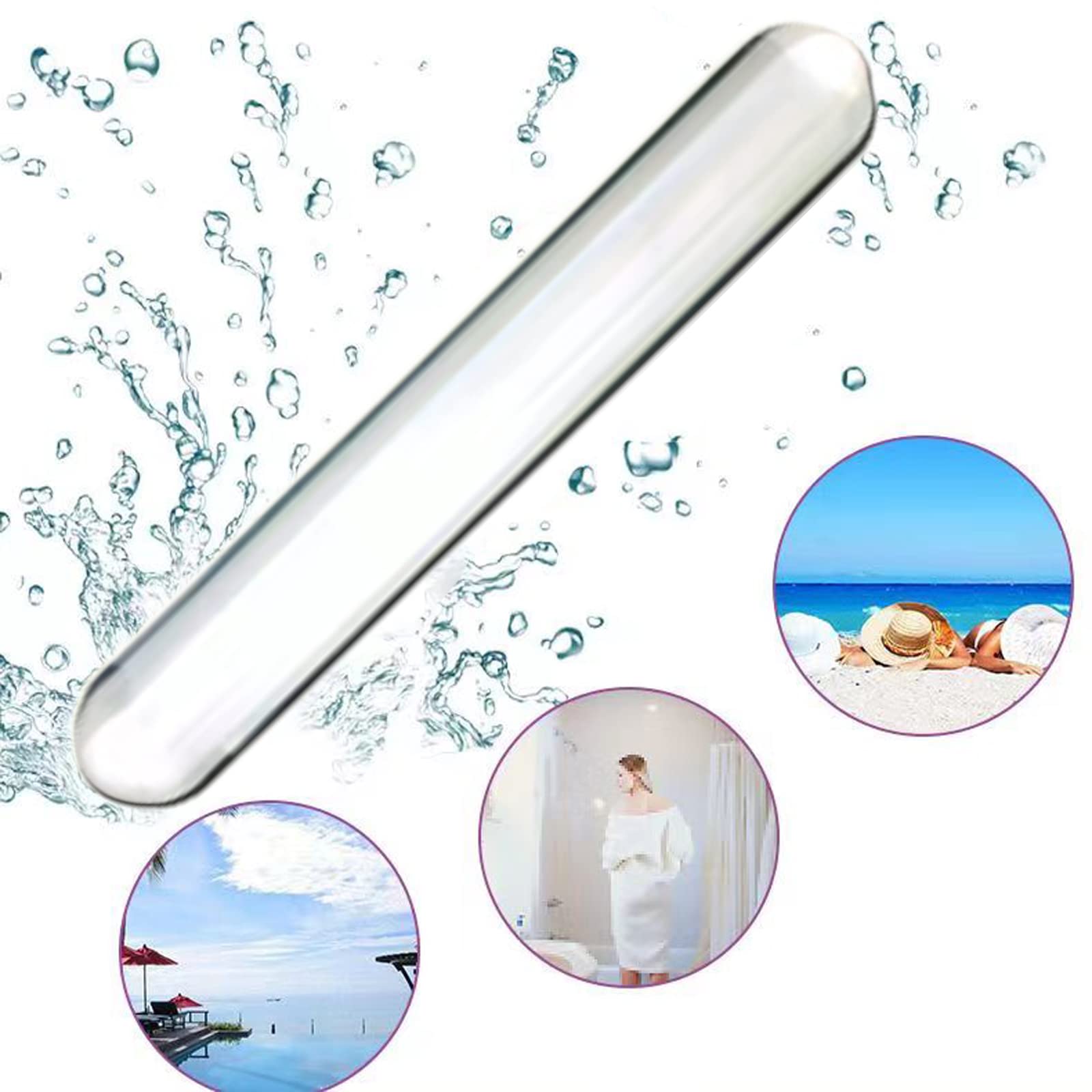 Premium Crystal Glass Dildo - Prostate Massager & G-Spot Stimulator | Long Glass Pleasure Wand for Anal & Vaginal Stimulation | Couples Sex Toy for Women & Men | Perfect for Sensual Play & Intimate Exploration