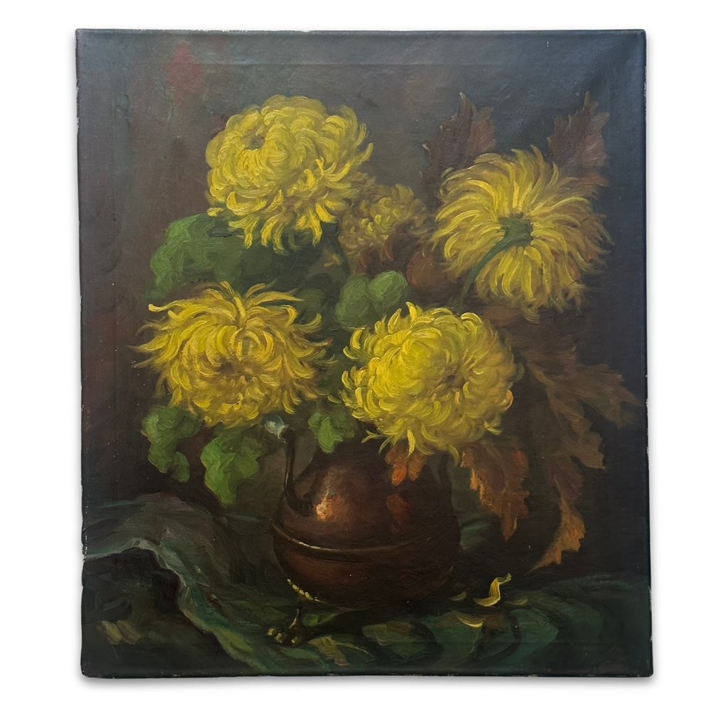 19th Century Dutch Floral Still Life Oil Painting - Antique Wall Art for Living Room, Bedroom & Office Decor