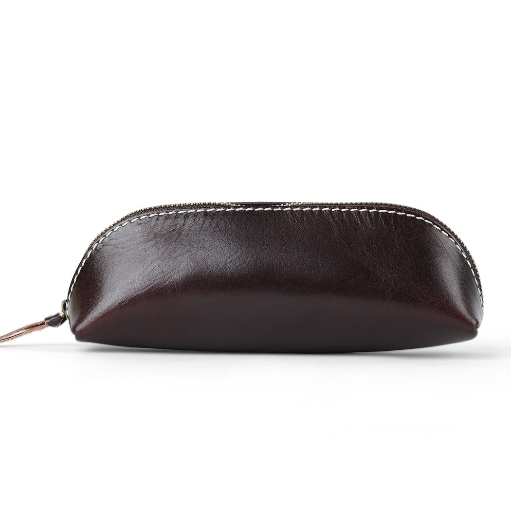 Handmade Unisex Leather Glasses Case & Pen Holder - Premium Eyewear and Writing Accessories Organizer for Travel, Office, and Daily Use