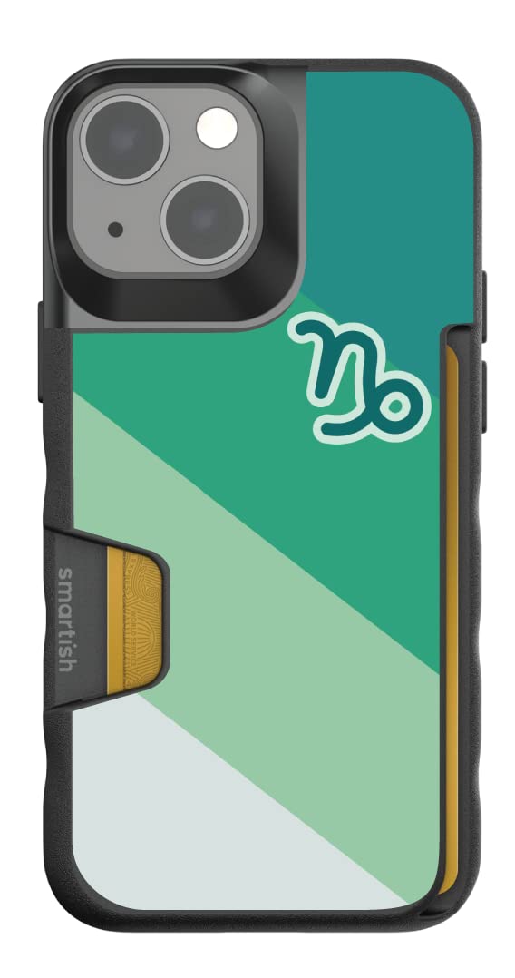 Smartish Capricorn iPhone 13 Mini Wallet Case - Slim Protective Credit Card Holder with RFID Protection | Perfect for Everyday Use, Travel & Business (Fits iPhone 13 Mini)