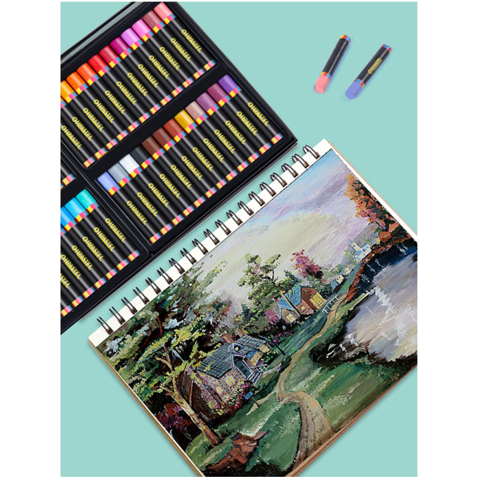 ECOTREE Jumbo Oil Pastels for Kids - 48 Pack, Vibrant Drawing Pastels, Easter Basket Stuffers & Essentials | Perfect for Art Projects, School Supplies & Holiday Gifts